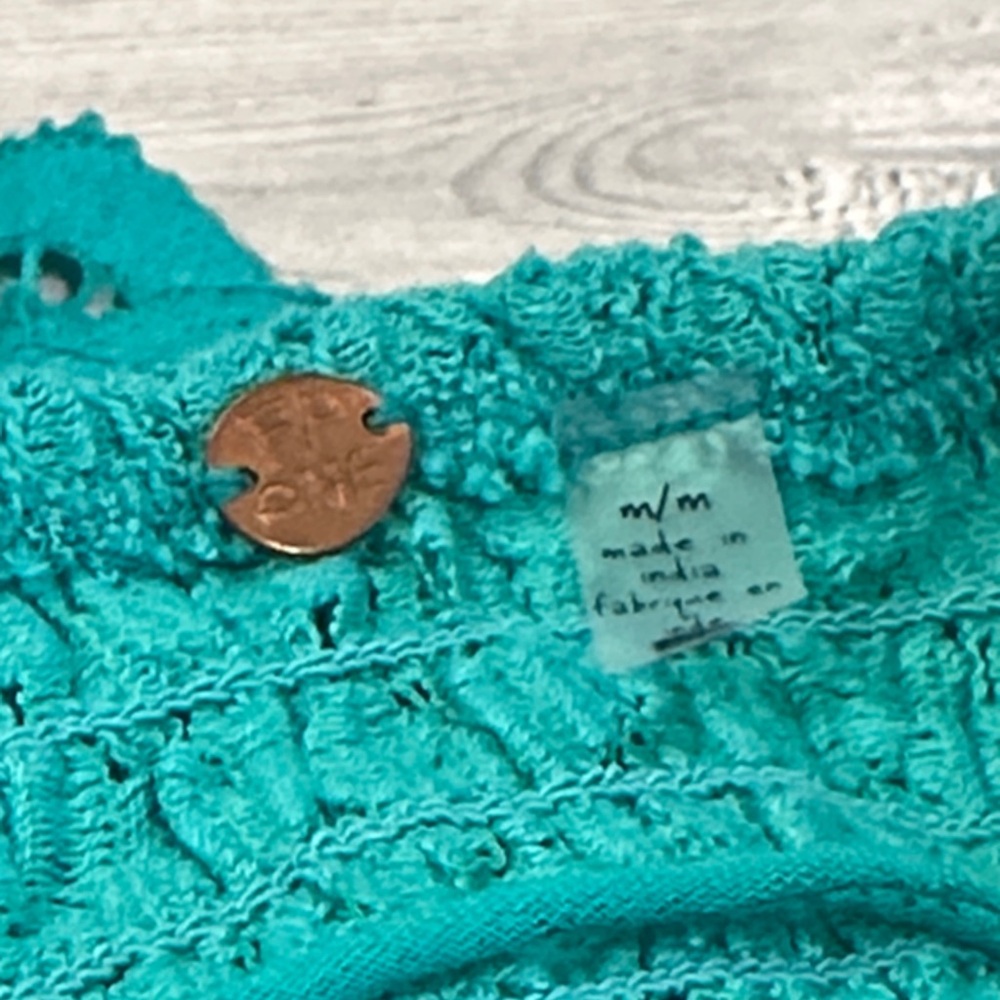 Free People Sz Medium Turquoise Lace Bralette - Picture 5 of 7